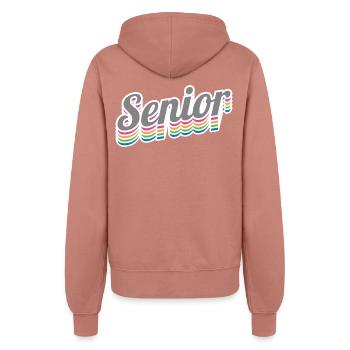 Senior - Student Class Retro Graduation Party Gift - Women’s Hooded Jacket - dusky rose - Back - Maraike (178cm)