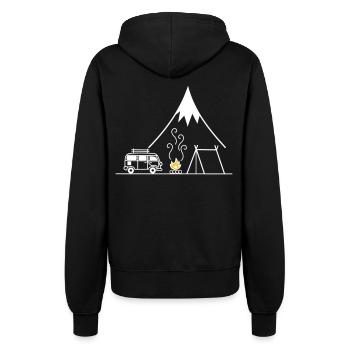 Lagerfeuer Camping Trip - Frauen Kapuzenjacke - Schwarz - Hinten - Maraike (178cm)