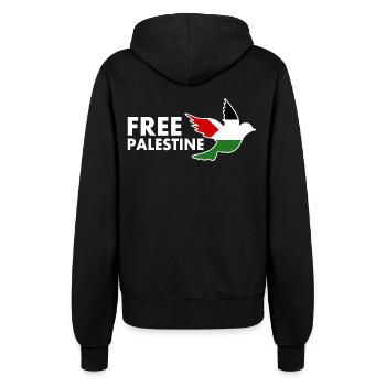 Free palestine - Frauen Kapuzenjacke - Schwarz - Hinten - Maraike (178cm)