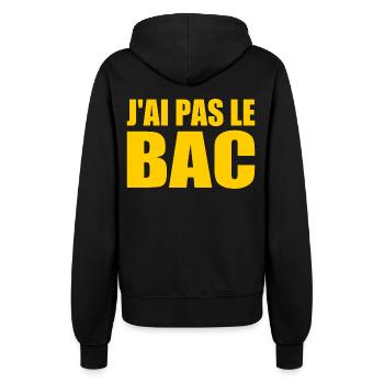 jai pas le bac - Veste à capuche Femme - noir - Dos - Maraike (178cm)
