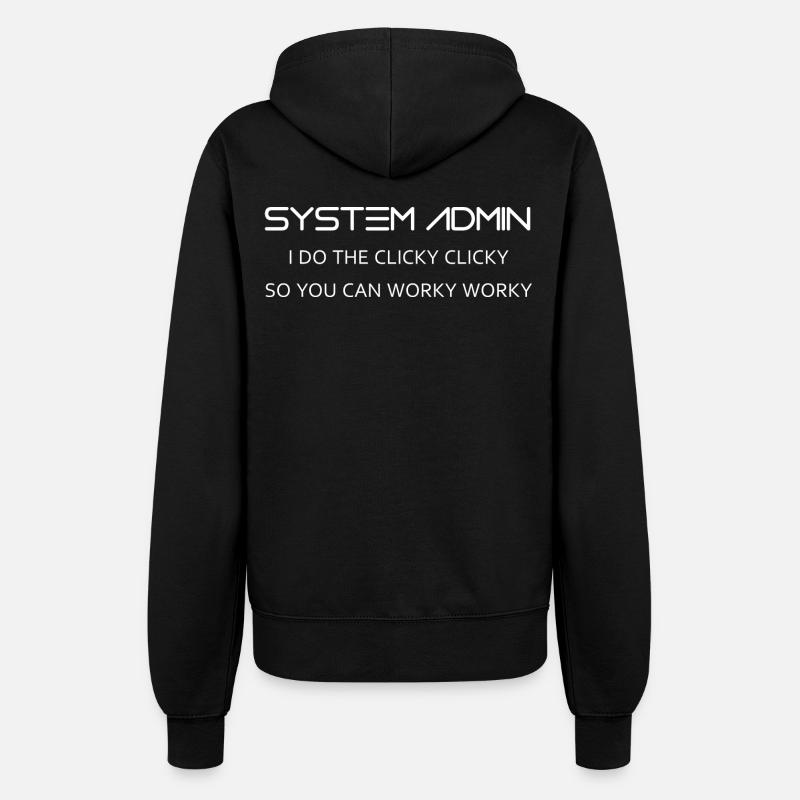 System Admin do clicky clicky in white - Women’s Hooded Jacket - black