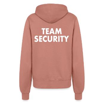 Team security - Women’s Hooded Jacket - dusky rose - Back - Maraike (178cm)