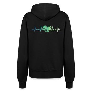Boxen Geschenk Boxen Herzschlag Kampfsport - Frauen Kapuzenjacke - Schwarz - Hinten - Maraike (178cm)