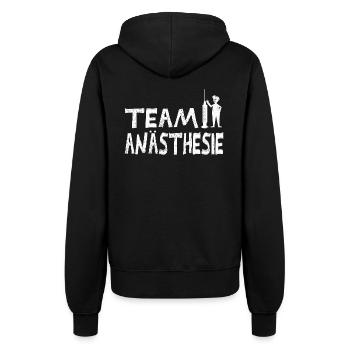 Team Anästhesie - Frauen Kapuzenjacke - Schwarz - Hinten - Maraike (178cm)