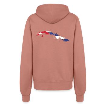 Cuba Drapeau - Veste à capuche Femme - rose poudré - Dos - Maraike (178cm)