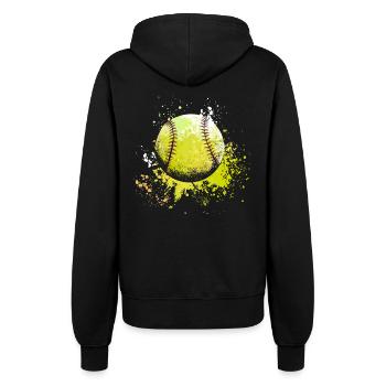 Splash Art Softball - Frauen Kapuzenjacke - Schwarz - Hinten - Maraike (178cm)