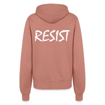 Resist - Women’s Hooded Jacket - dusky rose - Back - Maraike (178cm)