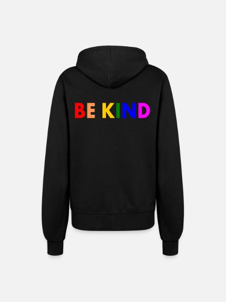 Be kind - Frauen Kapuzenjacke - Schwarz