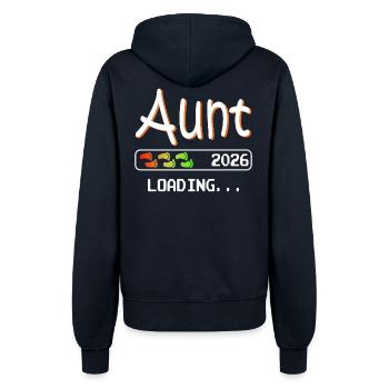 Werdende Tante 2026 loading ich werde Tante - Frauen Kapuzenjacke - Navy - Hinten - Maraike (178cm)