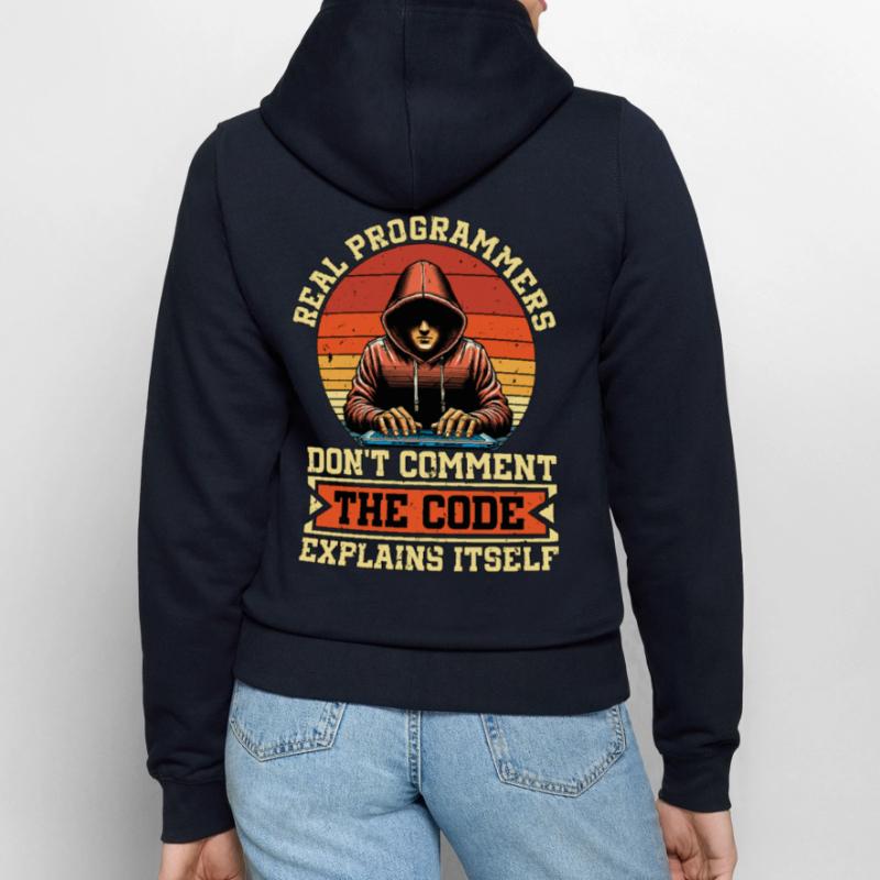 Coder Real Programmers Don't Comment Web Developer Frauen Kapuzenjacke