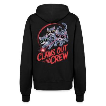 Claws Out – Katzenpower pur - Frauen Kapuzenjacke - Schwarz - Hinten - Maraike (178cm)