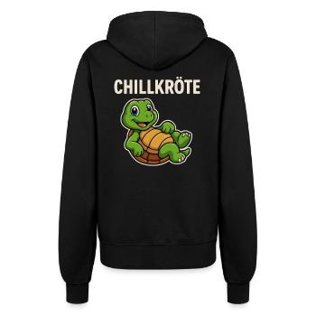 Chillkröte Schildkröte - Lustige Schildkröte - Frauen Kapuzenjacke - Schwarz - Hinten - Maraike (178cm)