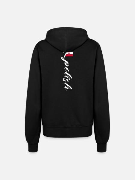 Polen - Frauen Kapuzenjacke - Schwarz