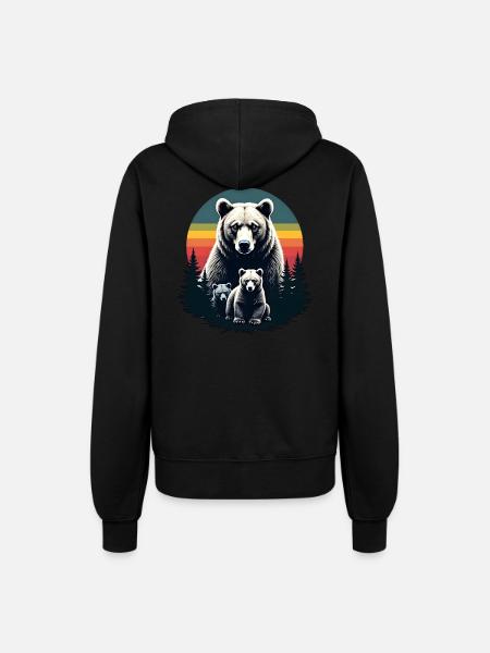 Mama Bär Bären Familie Geschenk Muttertag Frauen - Frauen Kapuzenjacke - Schwarz