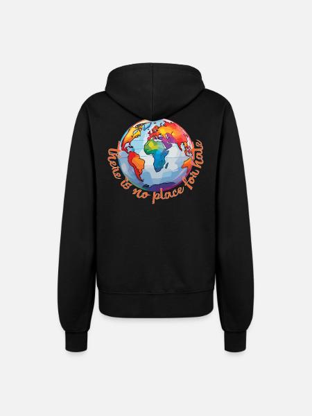 Frieden - Frauen Kapuzenjacke - Schwarz