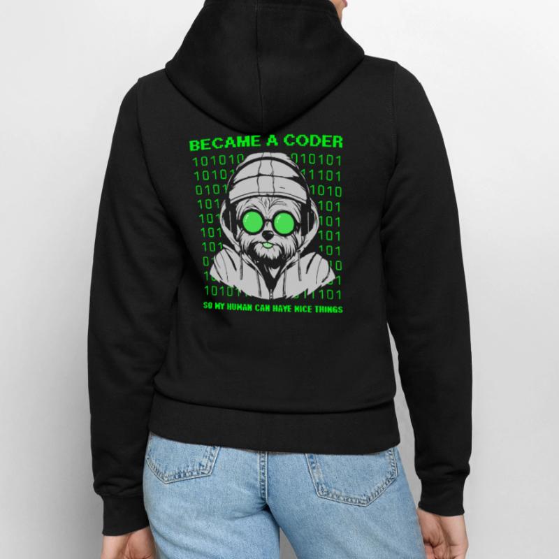 Devenu codeur – Cyber Dog Binary Veste à capuche Femme