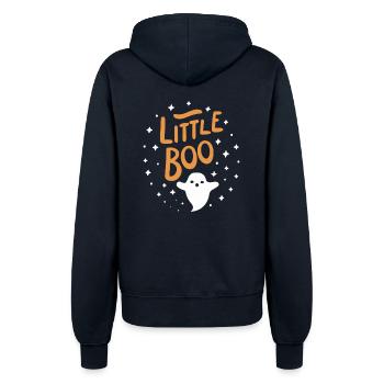 Kleiner Buh, frohes Halloween - Frauen Kapuzenjacke - Navy - Hinten - Maraike (178cm)