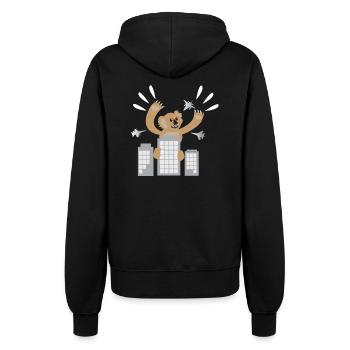 Angry Koala Kong Koalas Gorilla Wolkenkratzer - Frauen Kapuzenjacke - Schwarz - Hinten - Maraike (178cm)