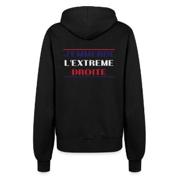 J'emmerde l'extreme droite - Veste à capuche Femme - noir - Dos - Maraike (178cm)