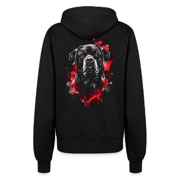 Rottweiler Portrait Chien Sport Chien Chien - Veste à capuche Femme - noir - Dos - Maraike (178cm)