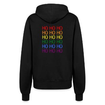 Hohoho Regenbogen LGBT - Frauen Kapuzenjacke - Schwarz - Hinten - Maraike (178cm)