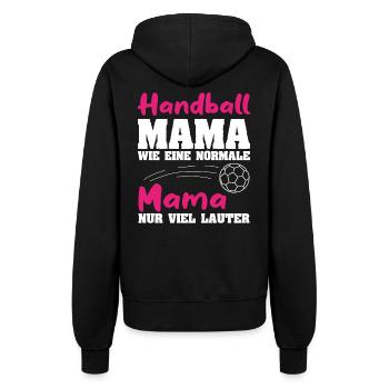 Handball Mama - Frauen Kapuzenjacke - Schwarz - Hinten - Maraike (178cm)