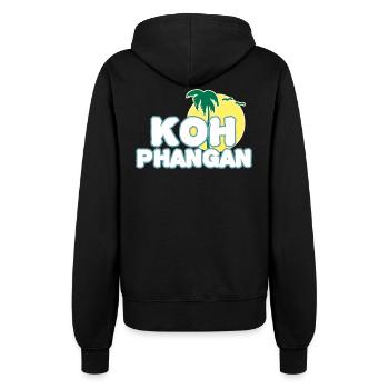 Koh Phangan Mondinsel - Frauen Kapuzenjacke - Schwarz - Hinten - Maraike (178cm)
