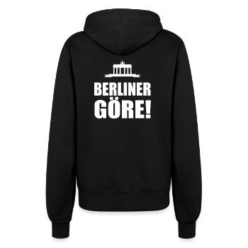 Berlin, Berlin T-Shirt, Hauptstadt, i love Berlin - Frauen Kapuzenjacke - Schwarz - Hinten - Maraike (178cm)