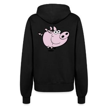 flying pig - Frauen Kapuzenjacke - Schwarz - Hinten - Maraike (178cm)