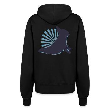 3441 dogyogaTshirt PR t shirt - Women’s Hooded Jacket - black - Back - Maraike (178cm)