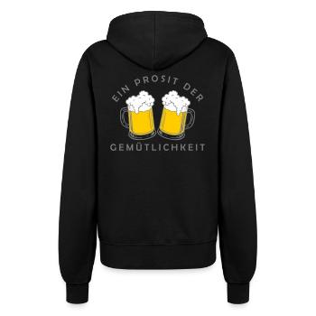 Bier - Ein Prosit der Gemütlichkeit - Frauen Kapuzenjacke - Schwarz - Hinten - Maraike (178cm)