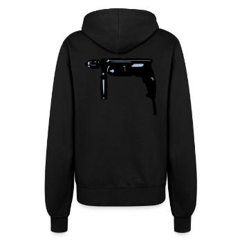 bohrmaschine - Frauen Kapuzenjacke - Schwarz - Hinten - Maraike (178cm)