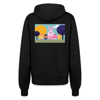 Easter Bunny No.07 - Women’s Hooded Jacket - black - Back - Maraike (178cm)