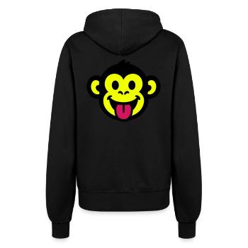 Affe Lustig Comic - Frauen Kapuzenjacke - Schwarz - Hinten - Maraike (178cm)