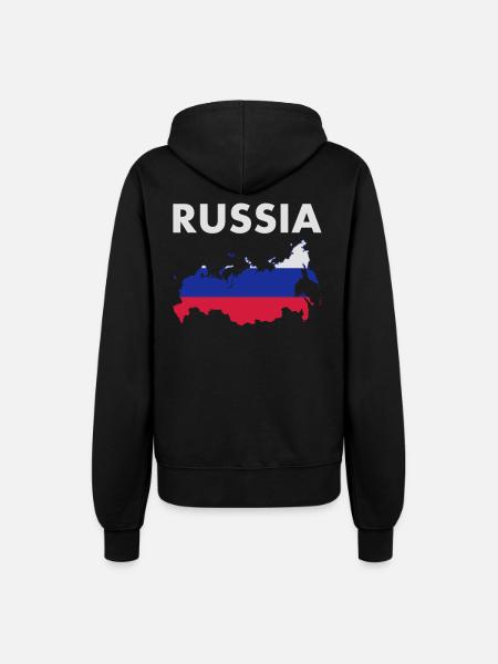 Russland - Frauen Kapuzenjacke - Schwarz