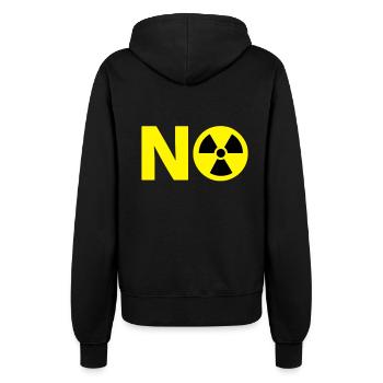 Nuclear Power No Thanks - Women’s Hooded Jacket - black - Back - Maraike (178cm)