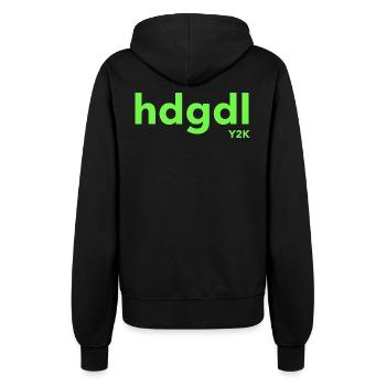 hdgdl Y2K grün - Frauen Kapuzenjacke - Schwarz - Hinten - Maraike (178cm)
