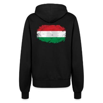 Hungary Flag - Frauen Kapuzenjacke - Schwarz - Hinten - Maraike (178cm)
