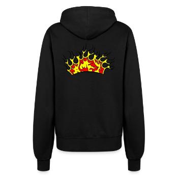 Fire flames crown - Women’s Hooded Jacket - black - Back - Maraike (178cm)