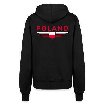 J’aime la Pologne, T-shirt design de style élégance - Veste à capuche Femme - noir - Dos - Maraike (178cm)