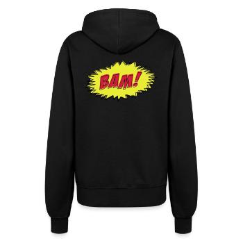 Comic Book BAM! - Women’s Hooded Jacket - black - Back - Maraike (178cm)