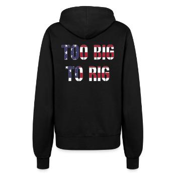 TOO BIG TO RIG 2024 - Frauen Kapuzenjacke - Schwarz - Hinten - Maraike (178cm)