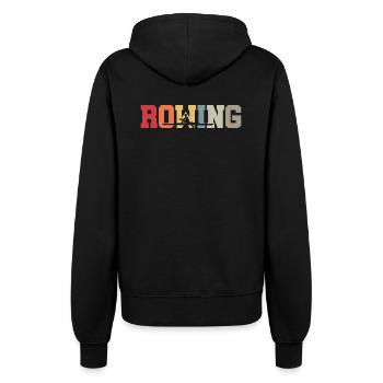 Rowing - Rudern - Ruderer - Ruderin - Aviron - Frauen Kapuzenjacke - Schwarz - Hinten - Maraike (178cm)