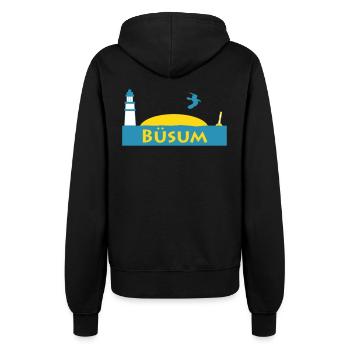 Büsum - Frauen Kapuzenjacke - Schwarz - Hinten - Maraike (178cm)