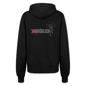 Red Typography Push Your Limit T Shirt - Frauen Kapuzenjacke - Schwarz - Hinten - Maraike (178cm)
