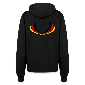 Germany stripe flag - Women’s Hooded Jacket - black - Back - Maraike (178cm)