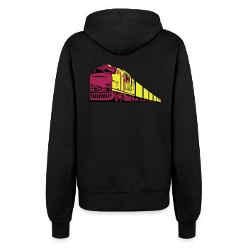 Ferroviaire fret locomotive - Veste à capuche Femme - noir - Dos - Maraike (178cm)