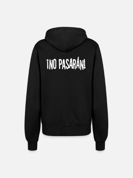no pasaran - Frauen Kapuzenjacke - Schwarz