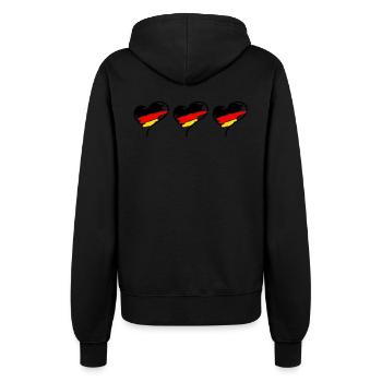 Allemagne, trois, trois, coeur, la Coupe du Monde - Veste à capuche Femme - noir - Dos - Maraike (178cm)