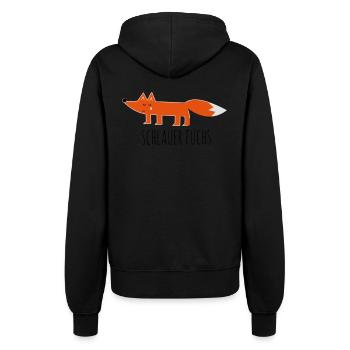 sly fox cunning fox comic funny sayings - Women’s Hooded Jacket - black - Back - Maraike (178cm)